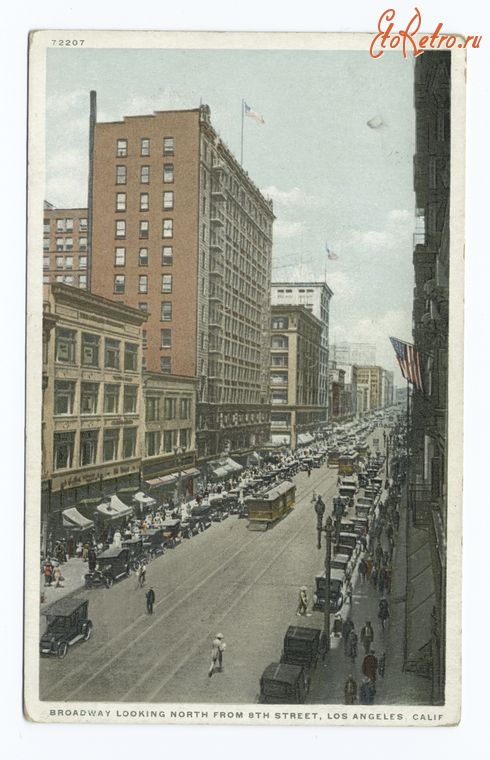 Лос-Анджелес - Лос-Анджелес. Бродвей и Восьмая улица, 1898-1931