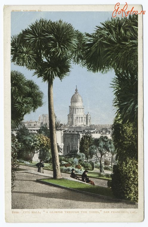 Сан-Франциско - Сан-Франциско. Вид на Сити Холл, 1900-1905
