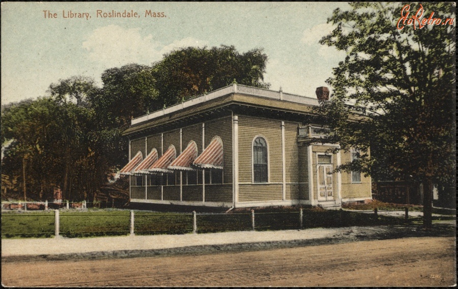 Штат Массачусетс - Рослиндейл. Библиотека, 1900-1910