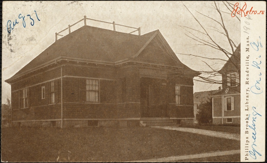 Штат Массачусетс - Редвилл. Библиотека Филлипса Брукса, 1906