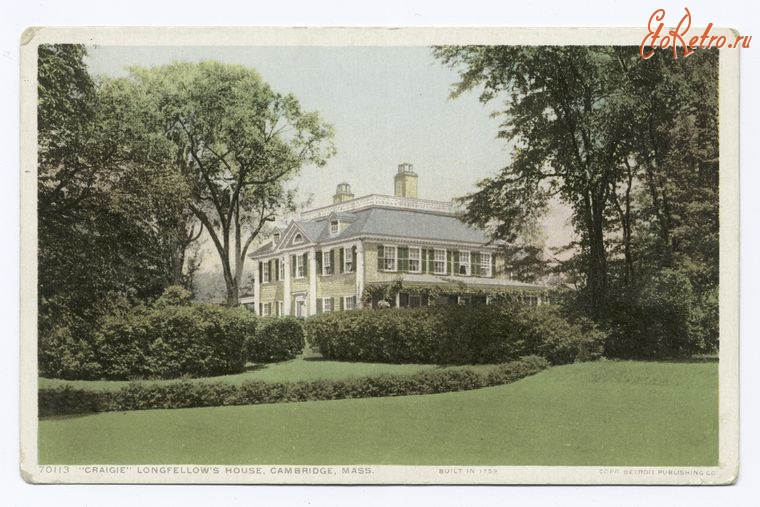 Штат Массачусетс - Кембридж. Крейги. Дом Лонгфелло, 1898-1931