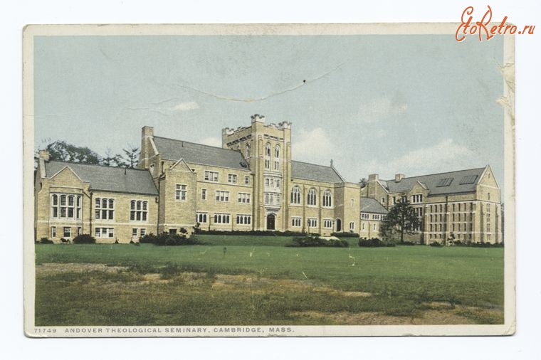 Штат Массачусетс - Кембридж. Теологическая семинария Эндовер, 1913-1918