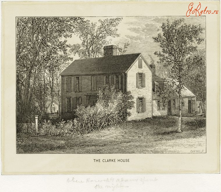 Штат Массачусетс - Лексингтон. Хэнкок-Кларк Хаус, 1868