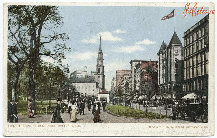 Бостон - Бостон. Тремонт-стрит, 1904