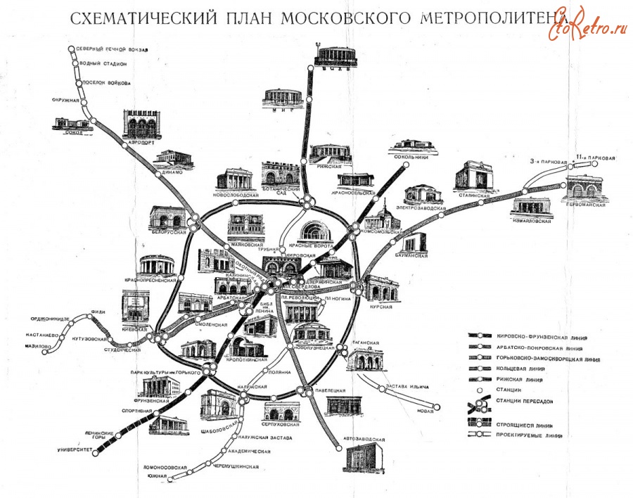 Карты стран, городов - Схематические планы Москвы