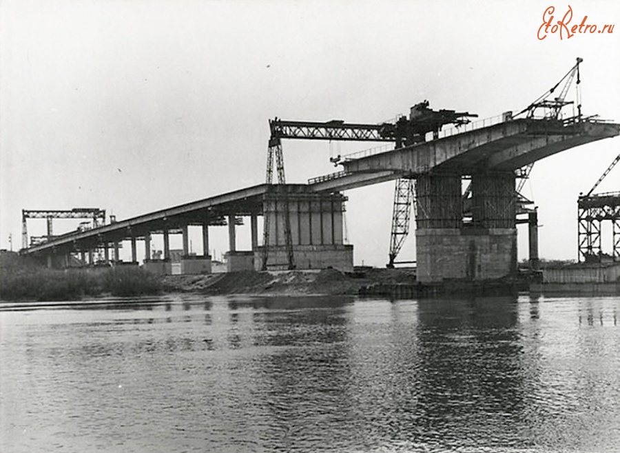 Рязань - Рязань. Строительство мостового перехода через реку Оку.