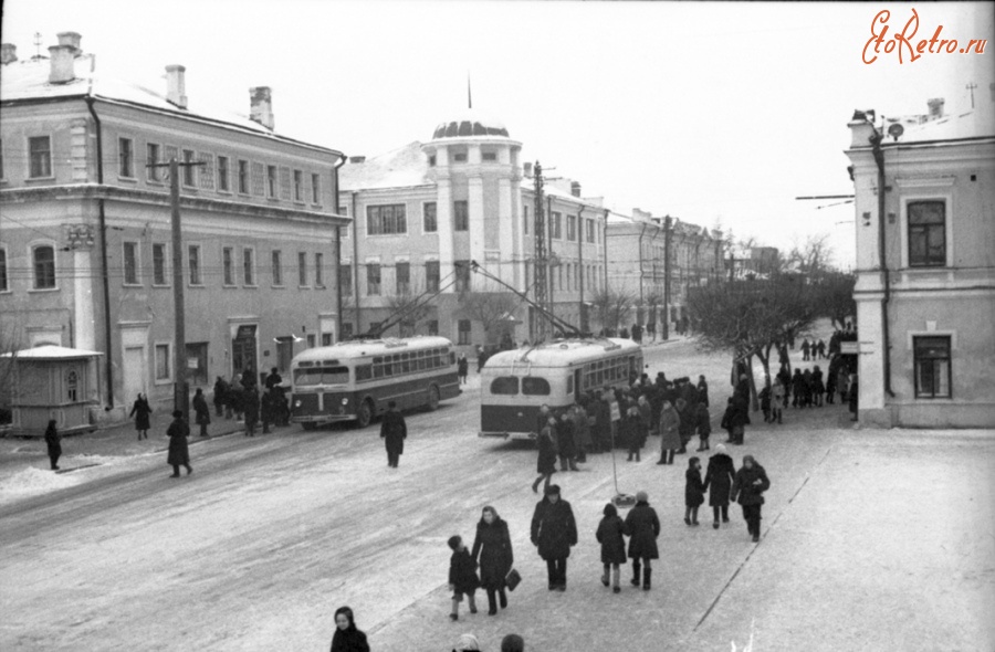 Рязань - Рязань. Вид на ул. Ленина и остановку 