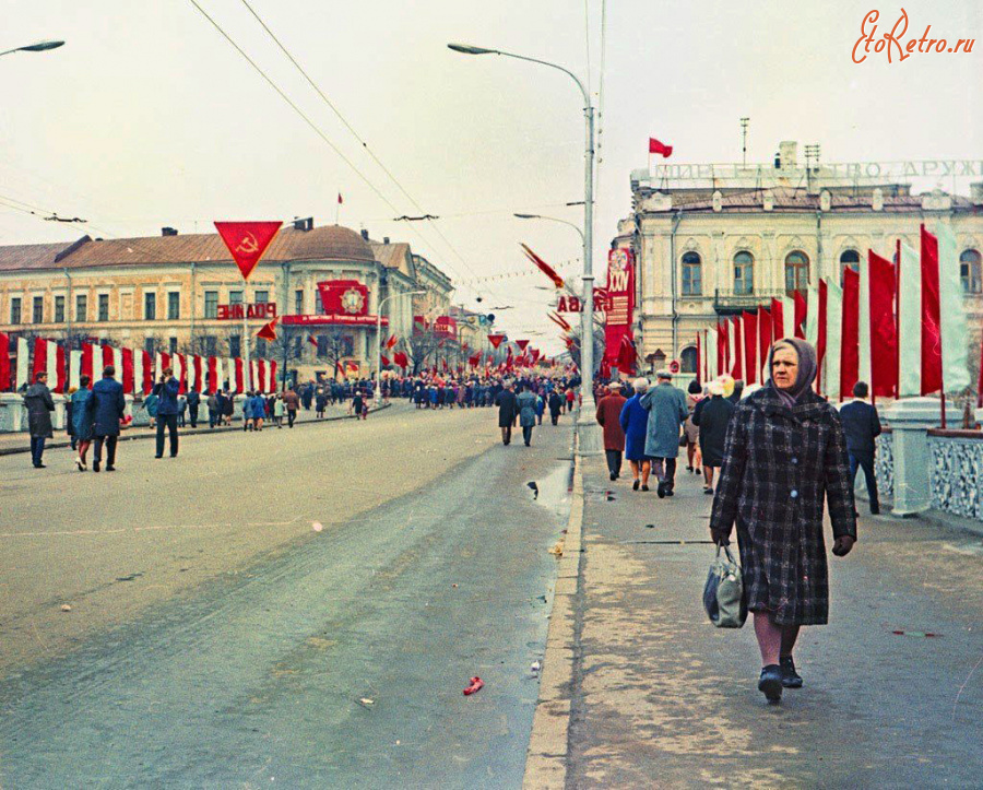 Рязань - Улица Ленина, 1 мая 1971 г