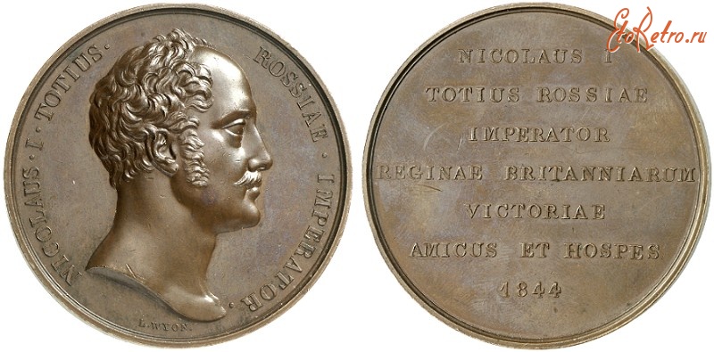 Медали, ордена, значки - Визит Николая I в Англию  1844 год