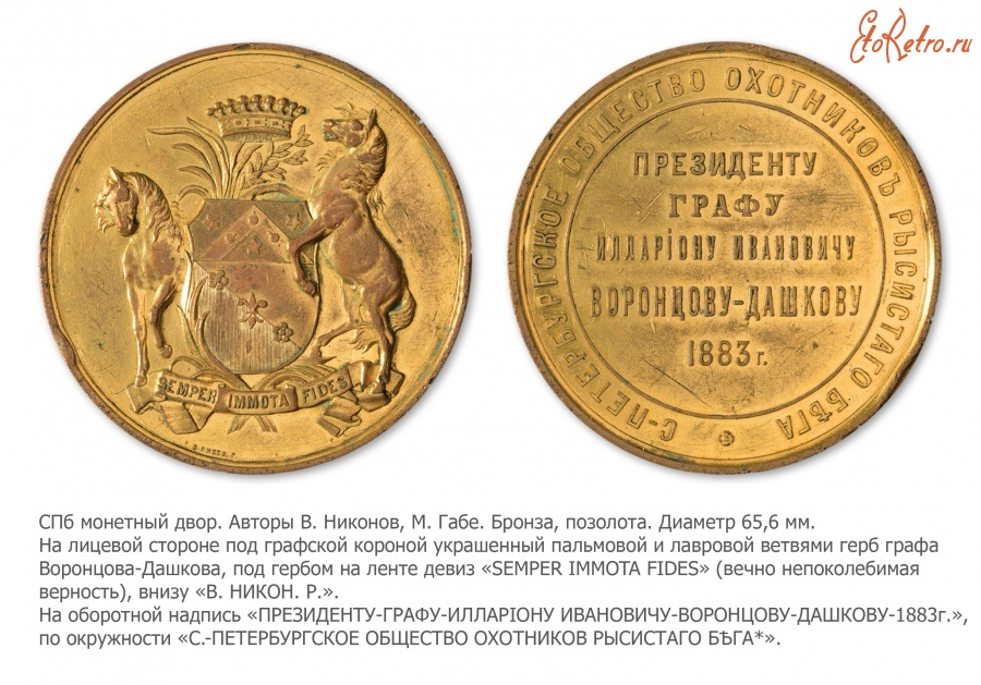 Медали, ордена, значки - Медаль «В честь графа Иллариона Ивановича Воронцова-Дашкова»
