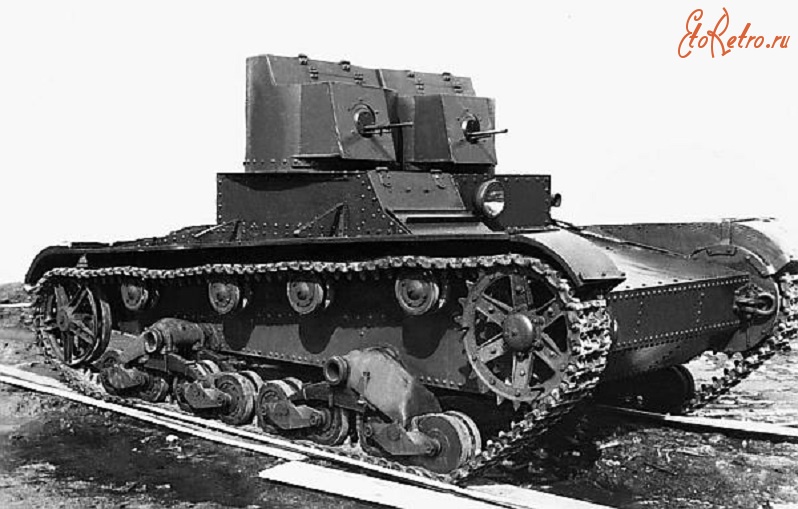 Военная техника - Легкий танк Т-26 обр. 1931 г. с пулеметным вооружением.