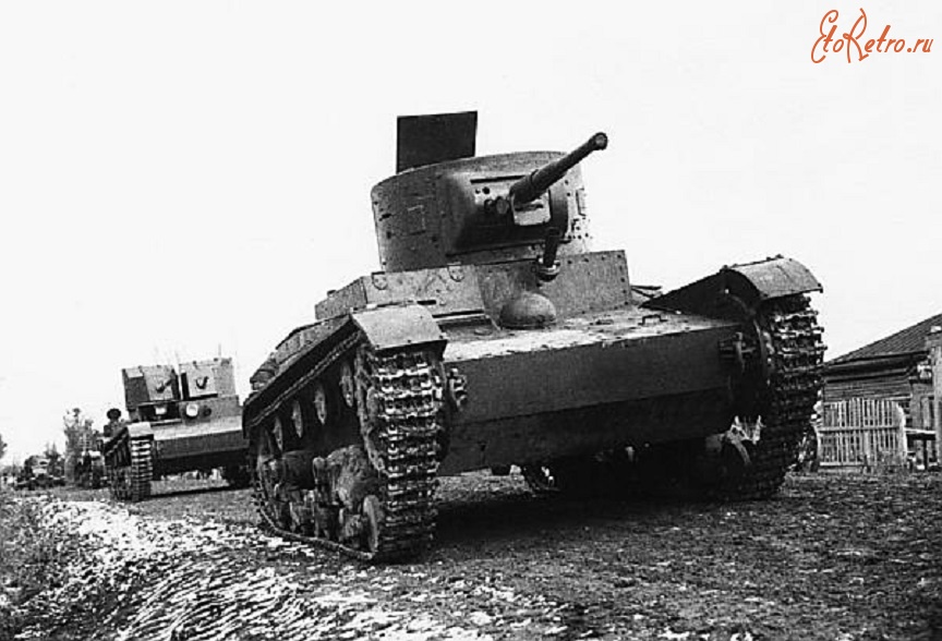 Военная техника - Танки Т-26 на вяземском направлении. 1941 год