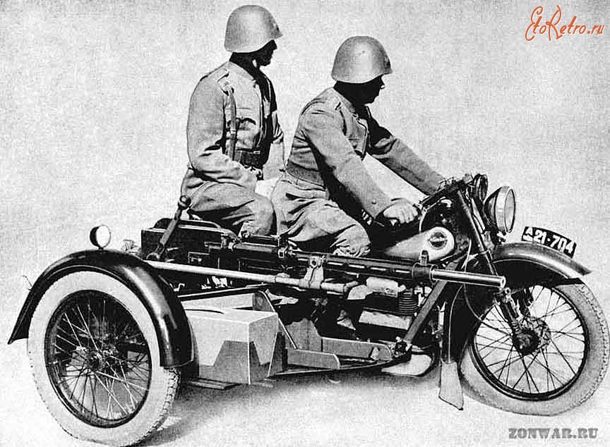 Военная техника - Датский мотоцикл 