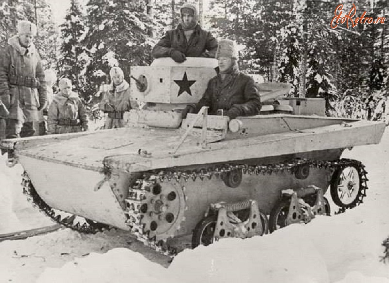 Военная техника - 1940 г. Танк Т-37А Советско-Финская война.