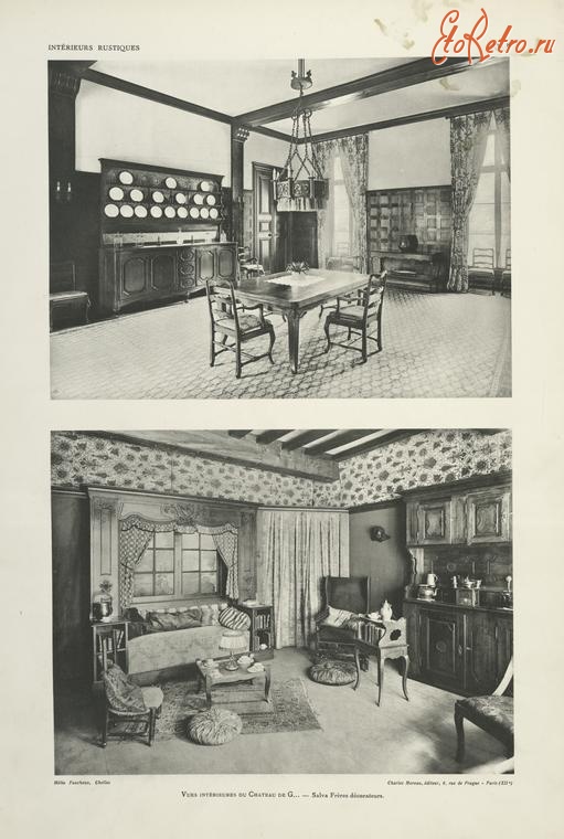 Предметы быта - Дизайн интерьера, загородный стиль. Франция, 1927. Гостиные