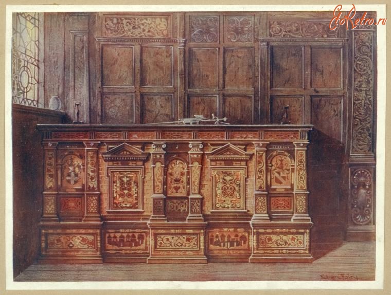 Предметы быта - История мебели. Сундуки. Англия, 1500-1599