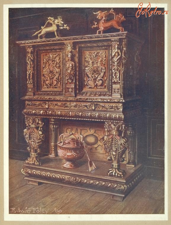 Предметы быта - История мебели. Шкафы, серванты. Франция, 1500-1599
