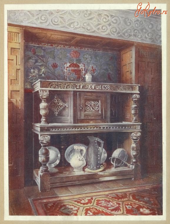 Предметы быта - История мебели. Шкафы, буфеты. Англия, 1600-1699