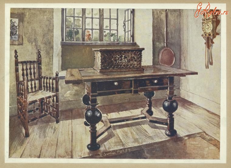 Предметы быта - История мебели. Кабинетные столы. Англия, 1600-1699