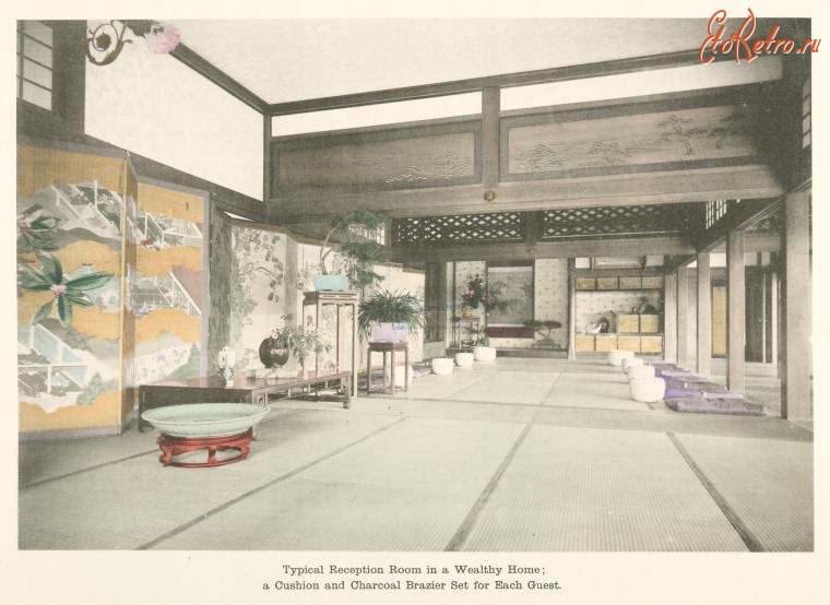 Предметы быта - Гостиная в доме японского аристократа, 1910-1919