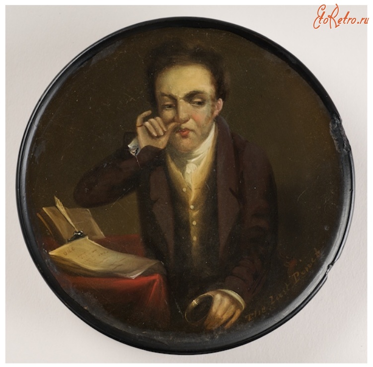Предметы быта - Табакерка с мужским портретом