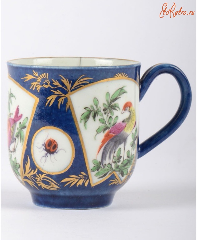 Предметы быта - Кофейная чашка с птицами, божьими коровками и бабочками