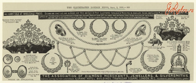 Драгоценности, ювелирные изделия - Английские ювелирные изделия, 1898