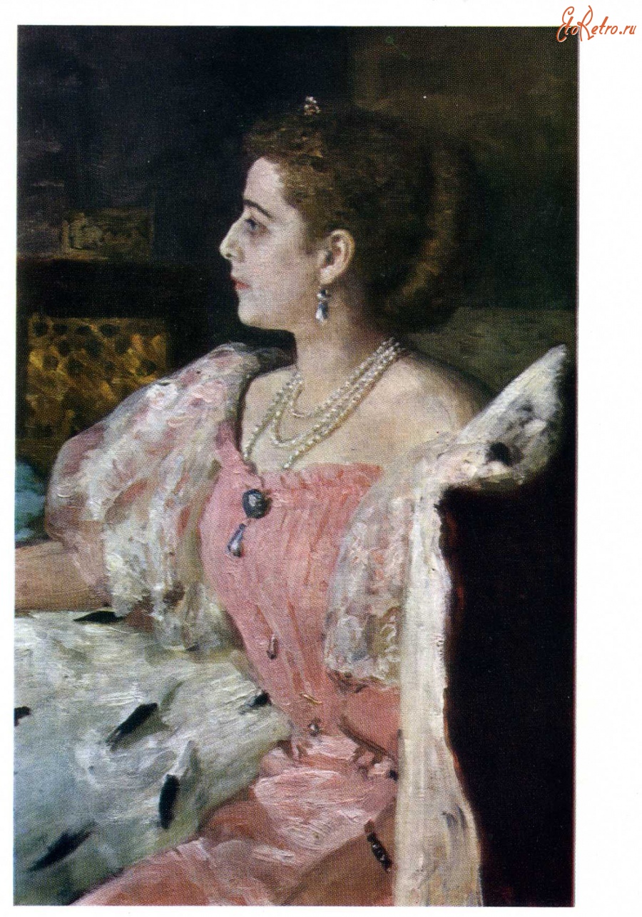 Картины - И.Е.Репин. Портрет Н.П.Головиной. 1896 г.