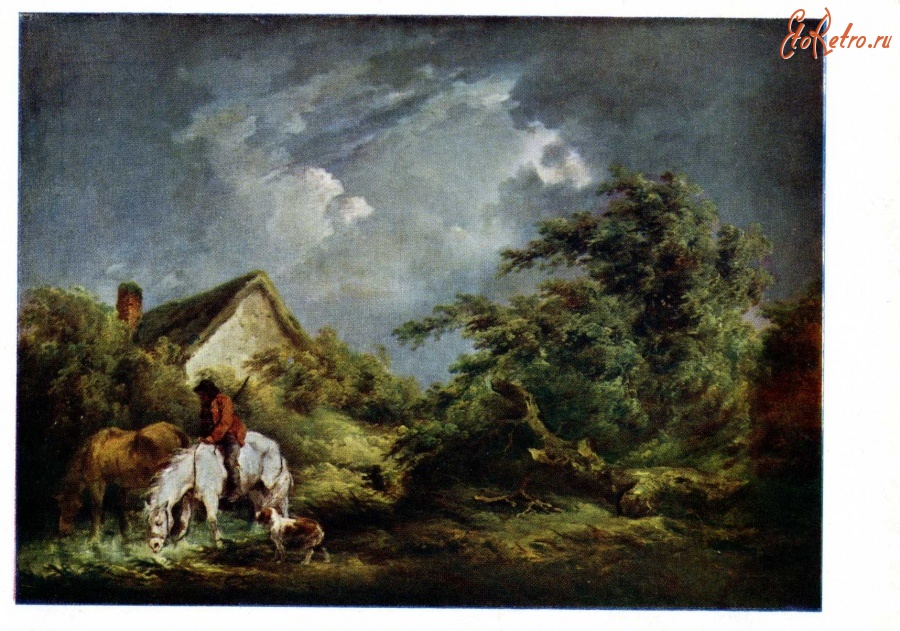 Картины - Д. Морланд (1763 - 1804). Приближение грозы.