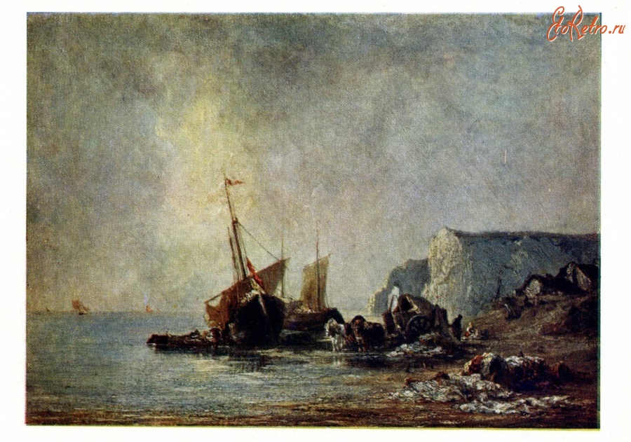 Картины - Р. П. Боннигтон (1801 - 1828). Лодки у берега.