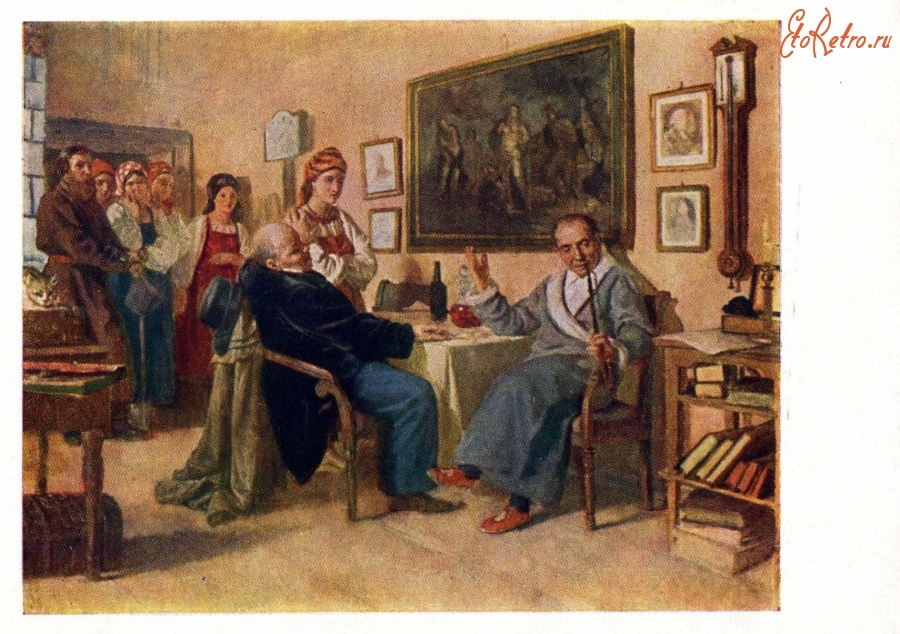 Картины - Н. В. Неврев (1830 - 1904). Торг. Сцена из крепостного быта. Из недавнего прошлого.