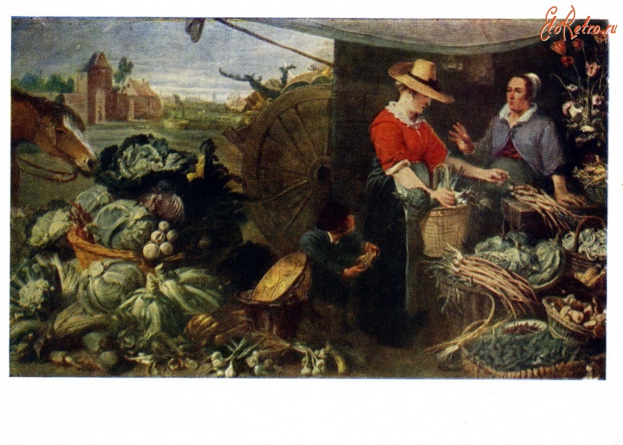 Картины - Ф. Снейдерс (1579 - 1657). Овощная лавка.