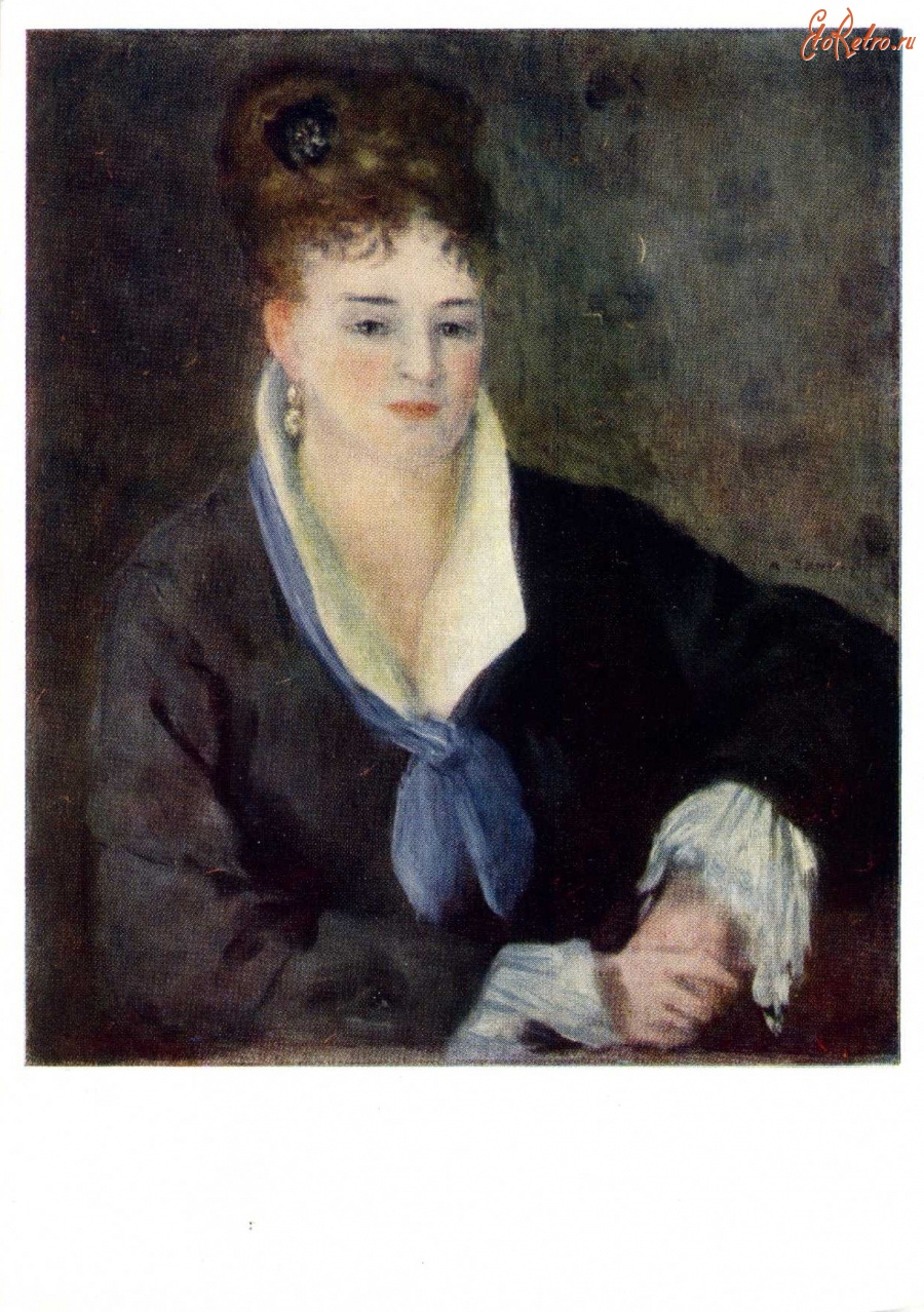 Картины - П. О. Ренуар (1841 - 1919). Дама в черном.