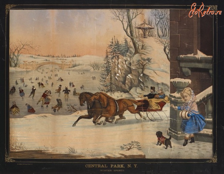 Картины - Зимние забавы в Центральном Парке