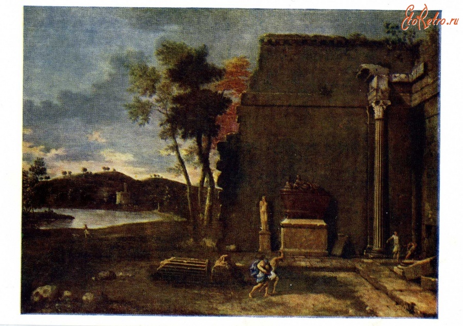 Картины - Жан Лемер (1597 - 1659). Пейзаж с саркофагом.