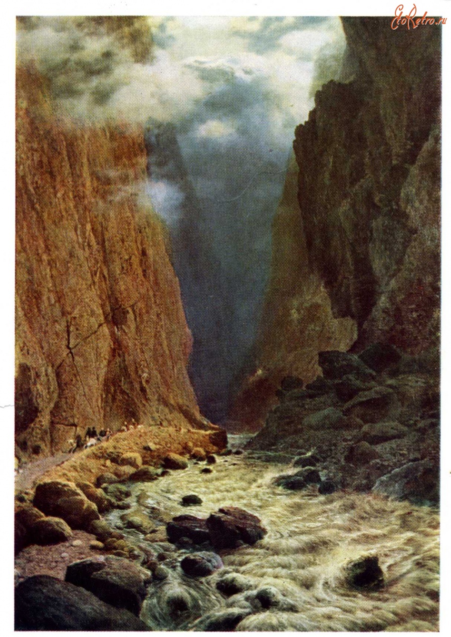 Картины - Р. Г. Судковский (1850 - 1885). Дарьяльское ущелье. 1884.