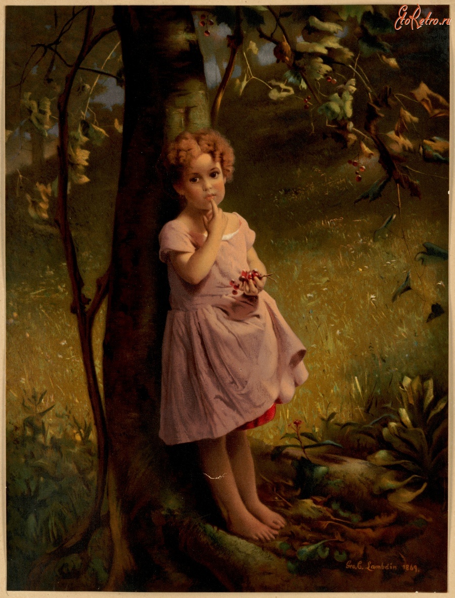 Картины - Девочка с ягодами
