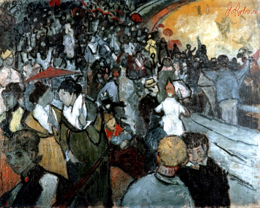 Картины - Винсент Ван Гог. Арена в Арле, 1888