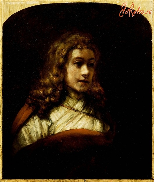 Картины - Титус ван Рейн позирует в образе ангела, 1661
