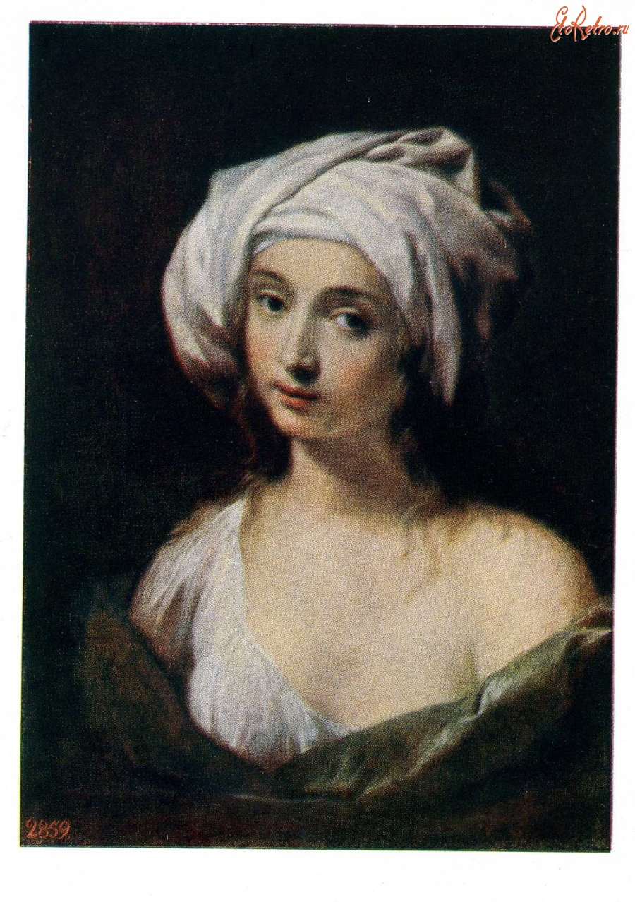 Картины - М. А. Франческини ? (1648 - 1729). Голова девушки.