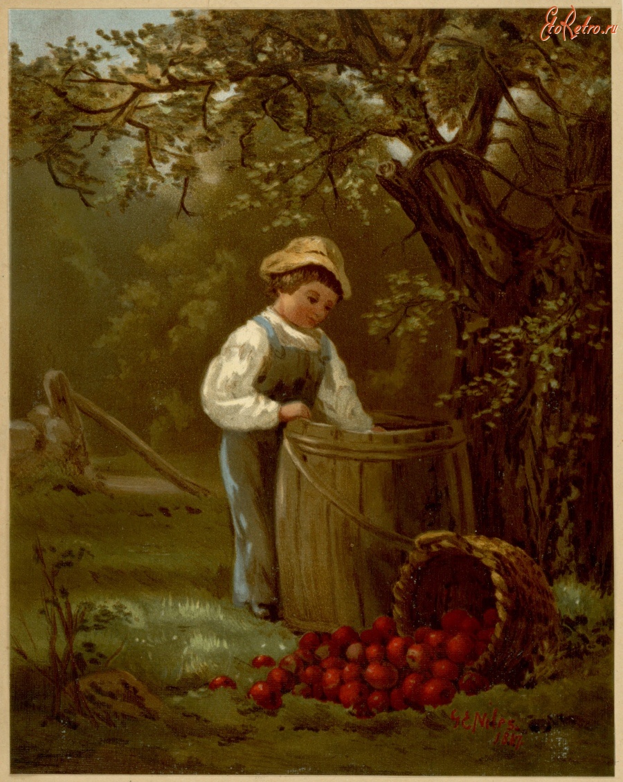 Картины - Под яблоней в саду