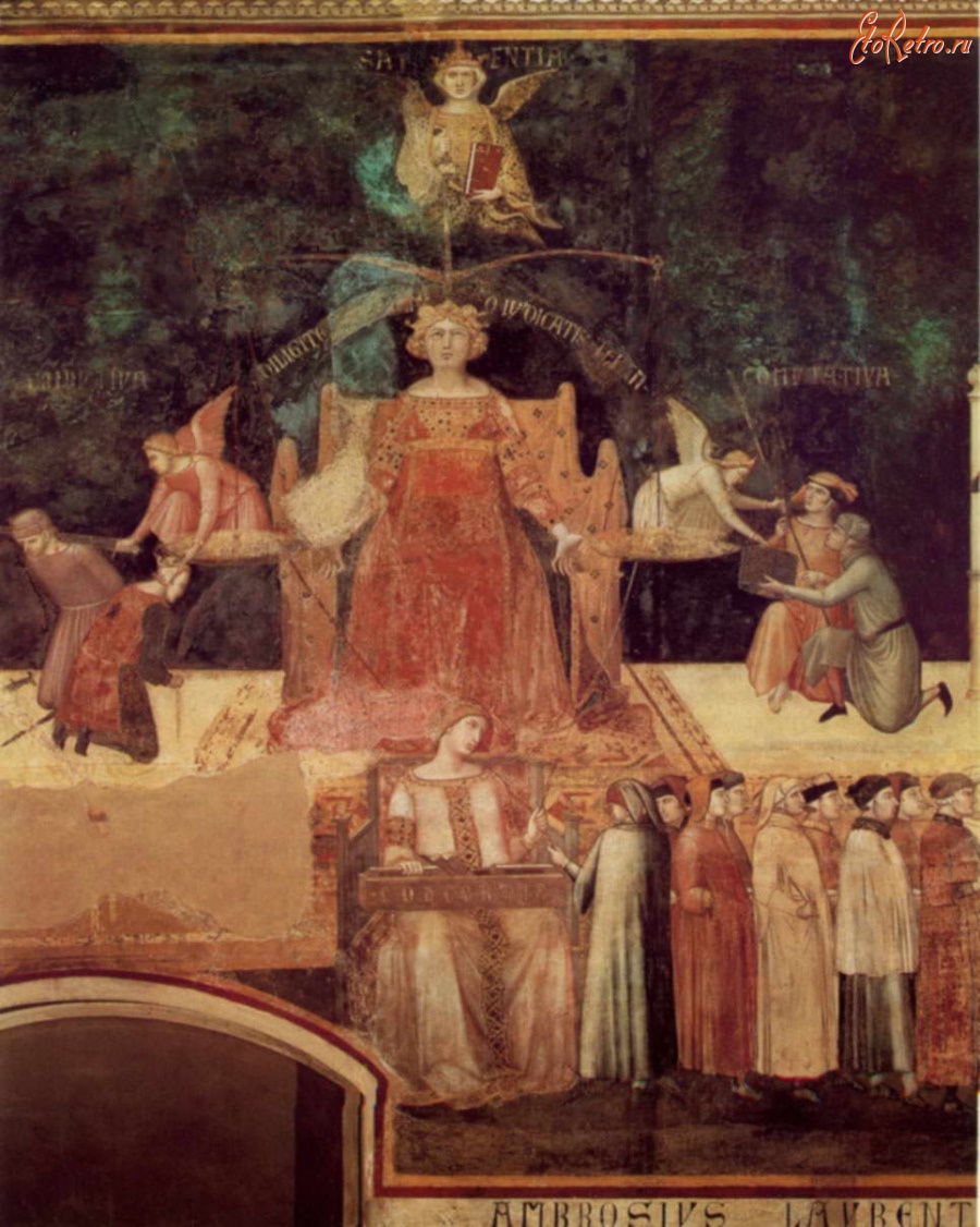 Картины - Аллегория доброго правления (фрагмент). 1338-1340