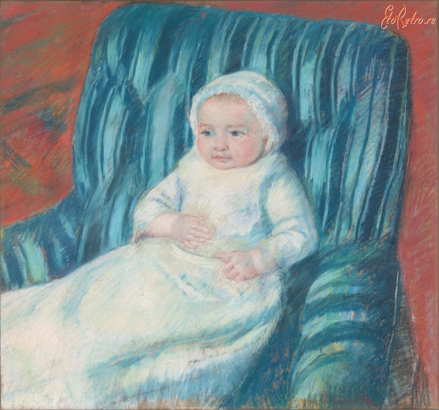 Картины - Ребенок мадам Берар в полосатом кресле