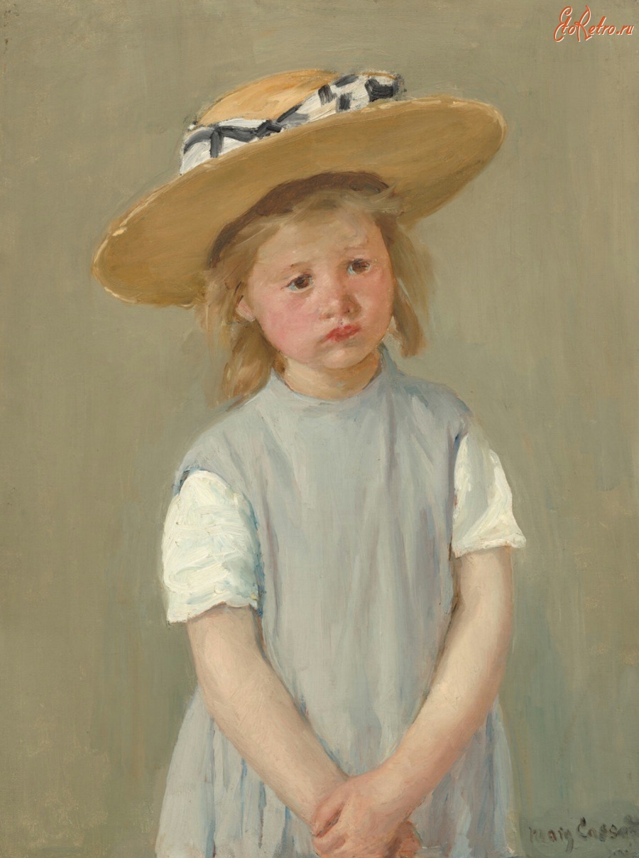 Картины - Девочка в соломенной шляпе