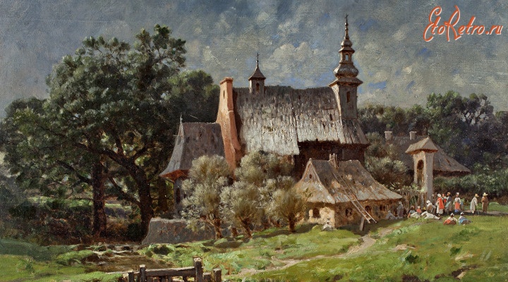 Картины - Картини  польських  художників.  Сільська церква.