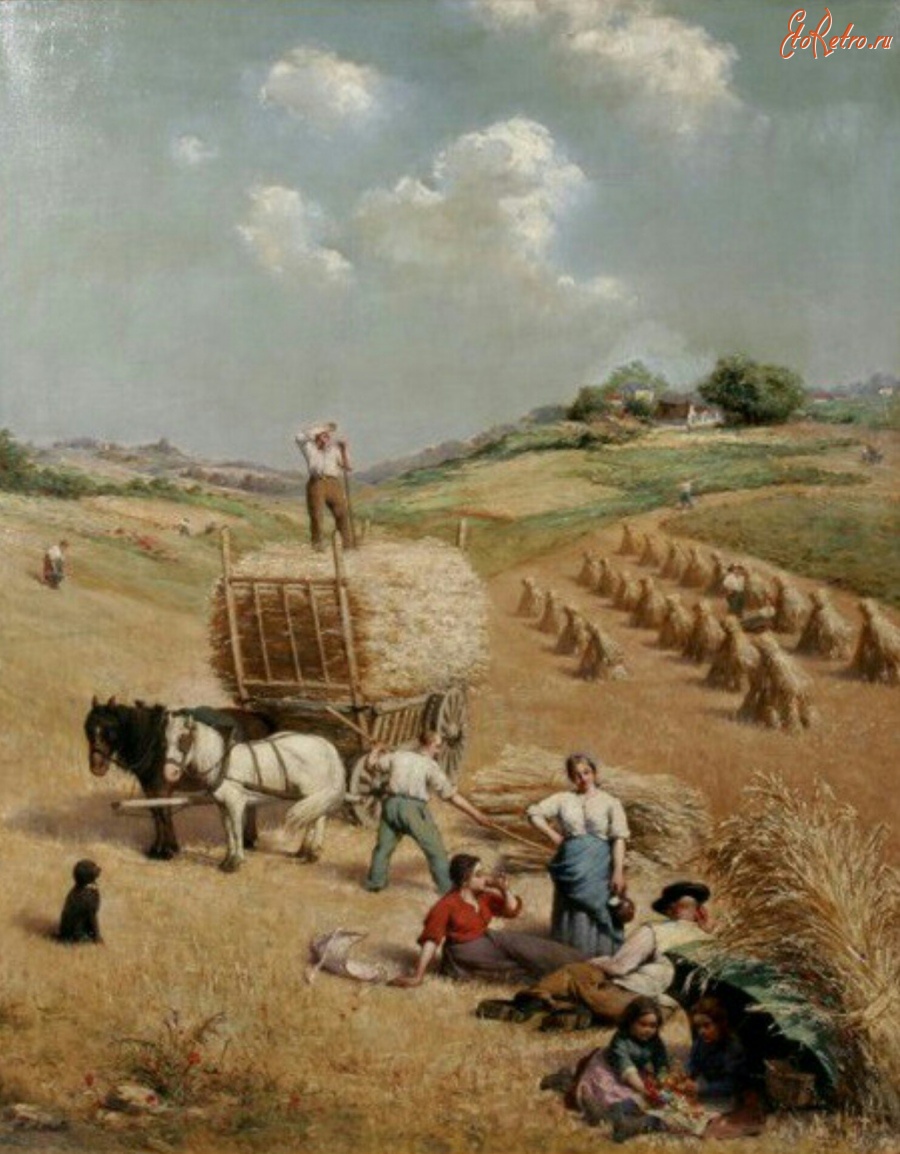 Картины - Генри Лероль. Сбор урожая