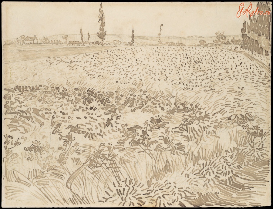 Картины - Винсент Ван Гог. Пшеничное поле