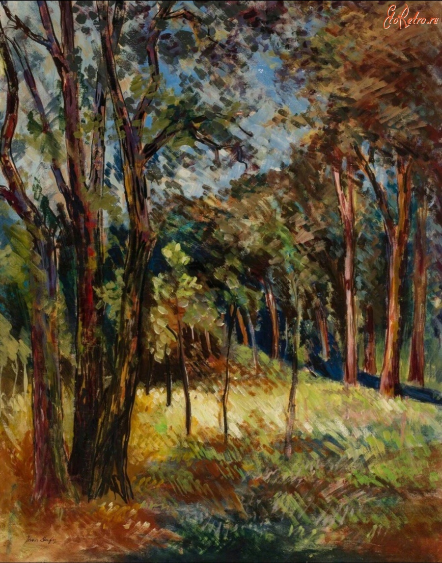 Картины - Жан Дюфи. Деревья в Су-Буа