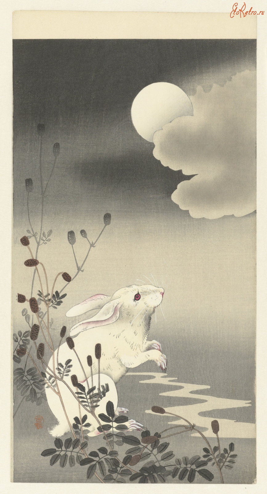 Картины - Кролик в полнолуние