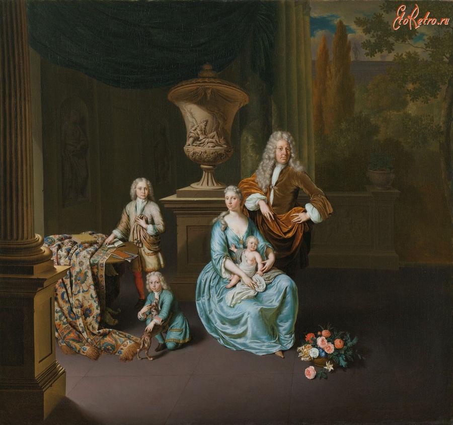 Картины - Семейный портрет мэра Лейдена в интерьере
